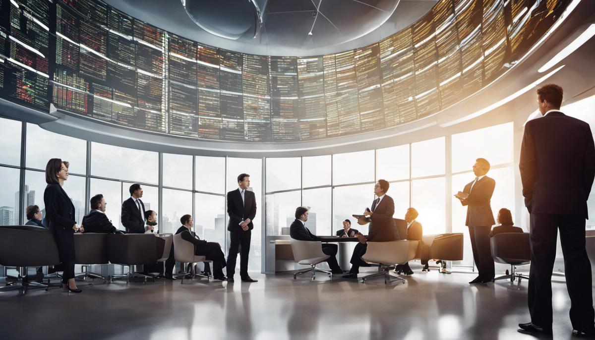 A visual representation of the corporate structure, showing managers reporting to directors and their respective responsibilities