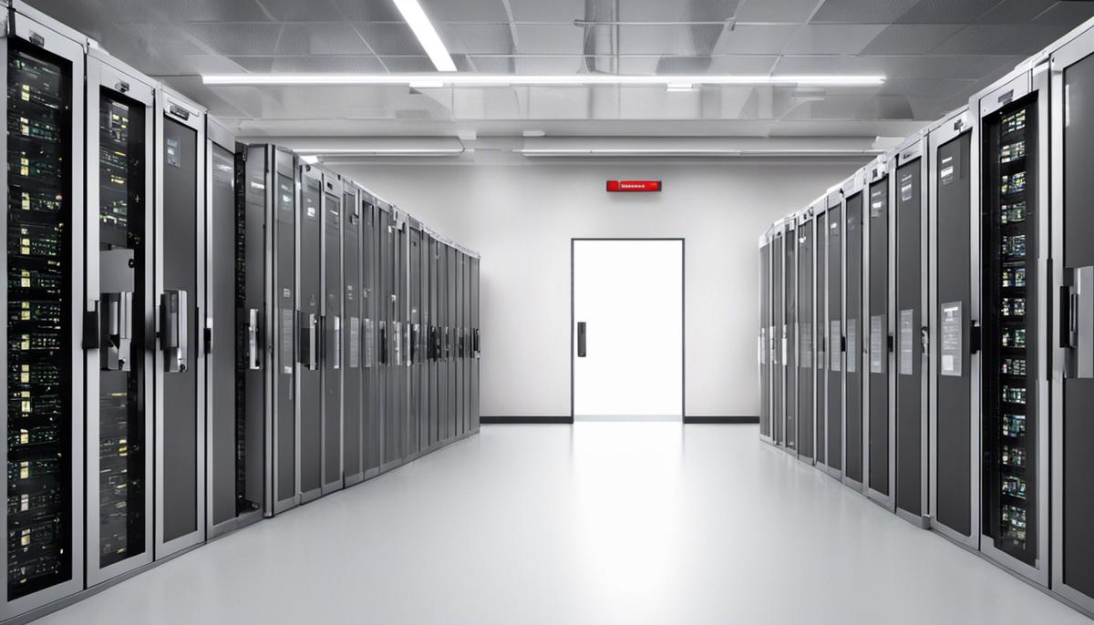 An image depicting a secure data storage concept for employee documentation.