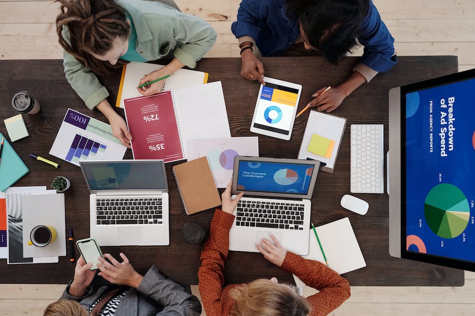 Illustration of a person brainstorming product strategies, surrounded by icons representing customers, market trends, and competition.