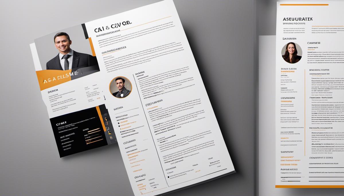Image description: comparison between a CV and a resume, showing their structural differences