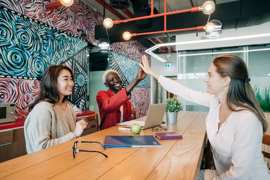 A diverse team collaborating on a project